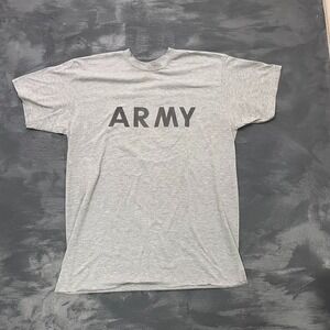vintage US ARMY shirt mens large grey 1980s military